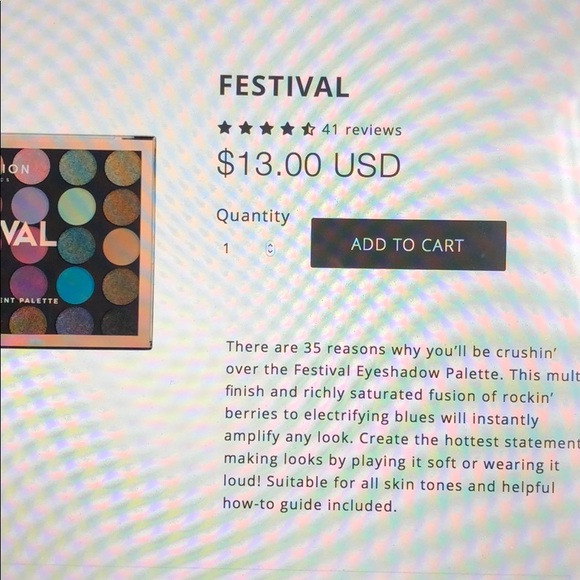 NWT Profusion Festival Eyeshadow Palette - Picture 5 of 5